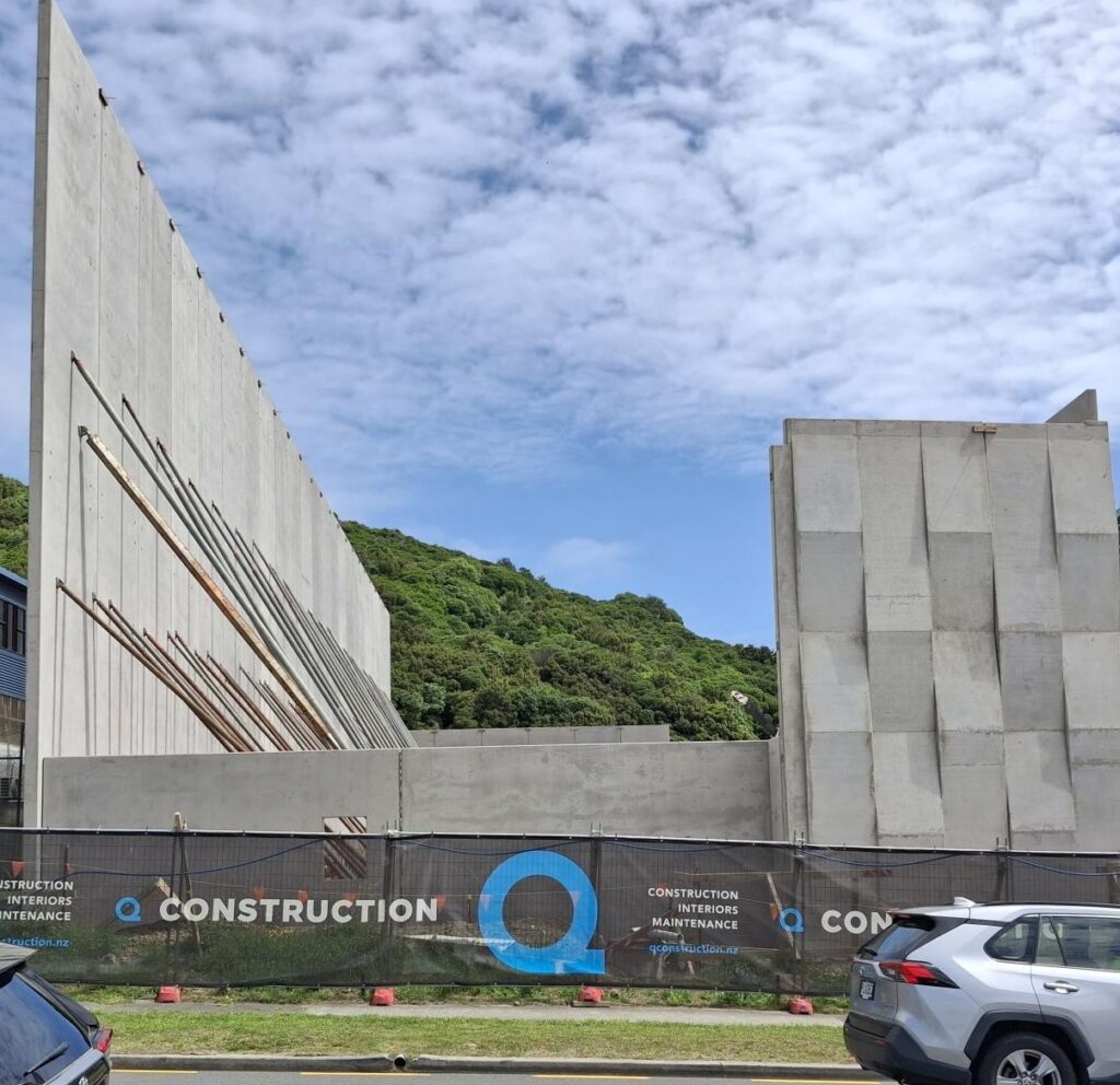 Grace Removals new building in progress with back wall up and side piece January 2026